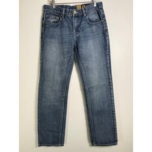 Tokyo Five Jeans Bravery Straight Leg Mens 28 Medium Wash Blue Embroidered Y2K